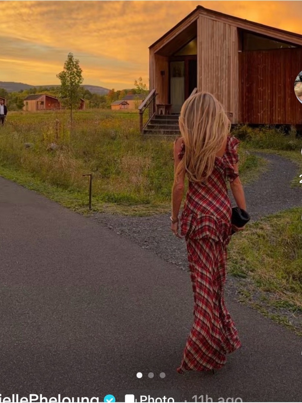 Doen Red Plaid Wide-Leg Jumpsuit